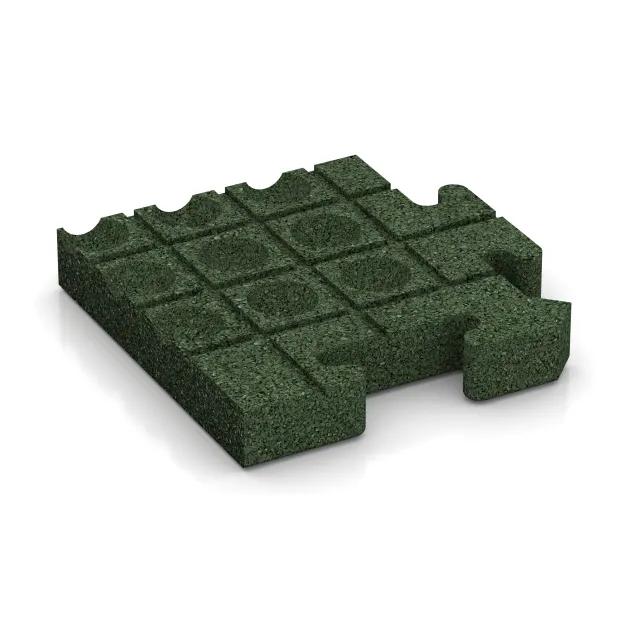 Aufsicht auf die Unterseite, also die Bodenseite von WARCO-Formteil 5009 - Hörnplatta im Format 235 x 235 x 40 mm.