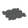 Aufsicht auf die Unterseite, also die Bodenseite von WARCO-Formteil 3914 - Hundgolvplatta im Format 500 x 500 x 18 mm.