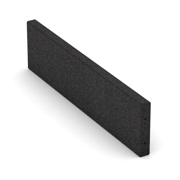Aufsicht auf die Unterseite, also die Bodenseite von WARCO-Formteil 2596 - Gummi-Randstein (Tiefbord) im Format 1000 x 50 x 250 mm.