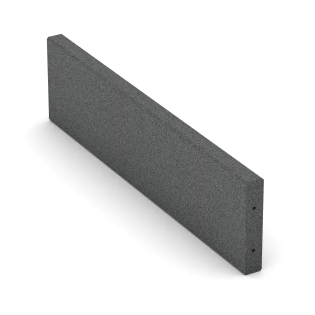 Aufsicht auf die Unterseite, also die Bodenseite von WARCO-Formteil 2595 - Gummikantsten im Format 1000 x 50 x 250 mm.