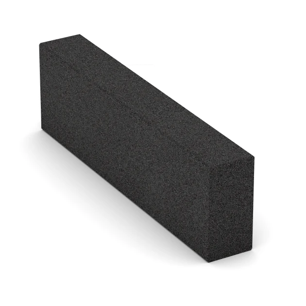 Aufsicht auf die Unterseite, also die Bodenseite von WARCO-Formteil 7028 - Gummiblocksteg av gummigranulat im Format 100 x 30 x 15 cm.