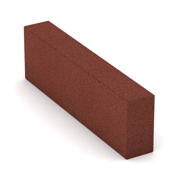 Aufsicht auf die Unterseite, also die Bodenseite von WARCO-Formteil 7029 - Gummiblocksteg av gummigranulat im Format 100 x 30 x 15 cm.