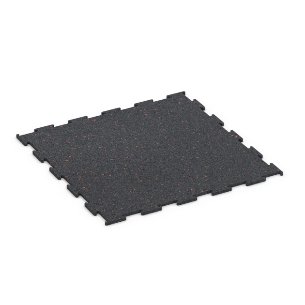Aufsicht auf die Unterseite, also die Bodenseite von WARCO-Formteil 6456 - Fitnessgolv Kompakt im Format 50 × 50 × 0,8 cm.