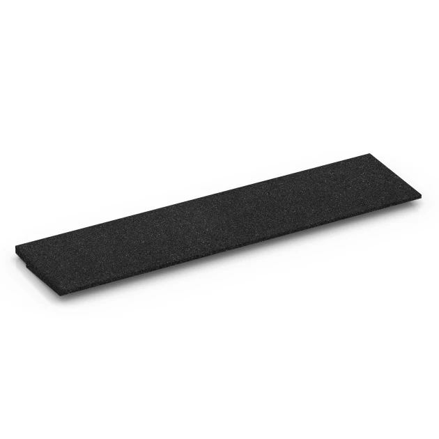 Aufsicht auf die Unterseite, also die Bodenseite von WARCO-Formteil 6595 - Tröskelramp im Format 100 × 25 cm | 1 < 3 cm.