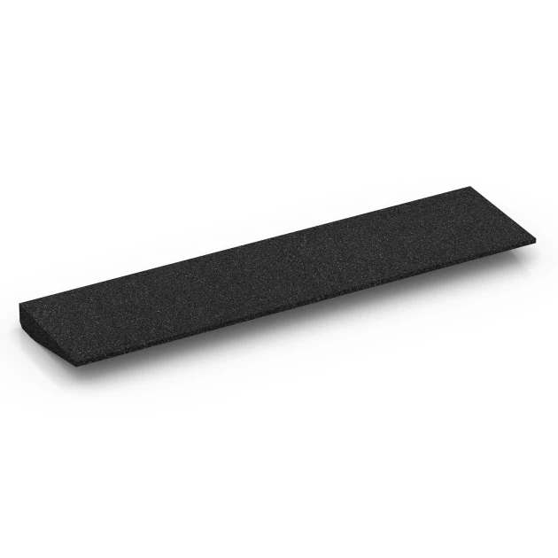 Aufsicht auf die Unterseite, also die Bodenseite von WARCO-Formteil 6598 - Tröskelramp im Format 100 × 25 cm | 1 < 5 cm.