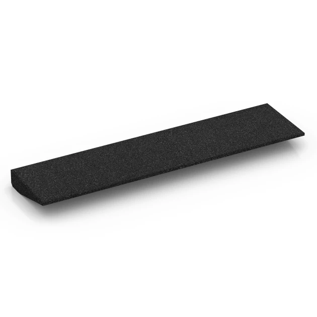 Aufsicht auf die Unterseite, also die Bodenseite von WARCO-Formteil 6599 - Tröskelramp im Format 100 × 25 cm | 1 < 6 cm.