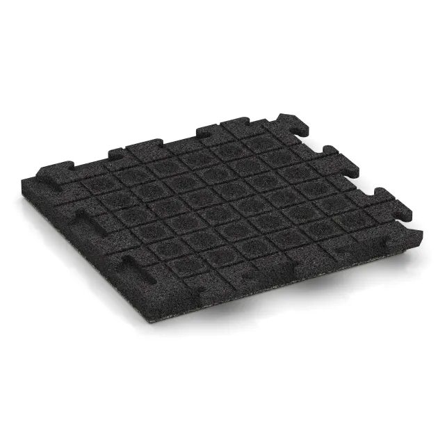 Aufsicht auf die Unterseite, also die Bodenseite von WARCO-Formteil 1424 - Terrassplatta Classic im Format 500 x 500 x 50 mm.