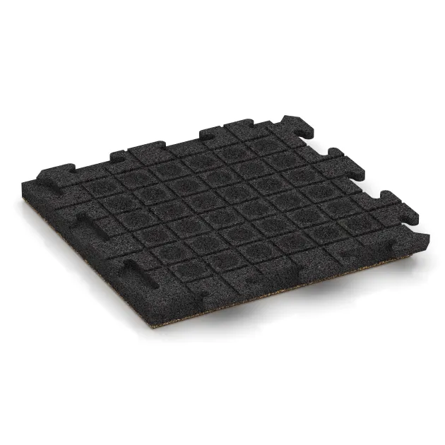 Aufsicht auf die Unterseite, also die Bodenseite von WARCO-Formteil 1419 - Terrassplatta Classic im Format 500 x 500 x 50 mm.