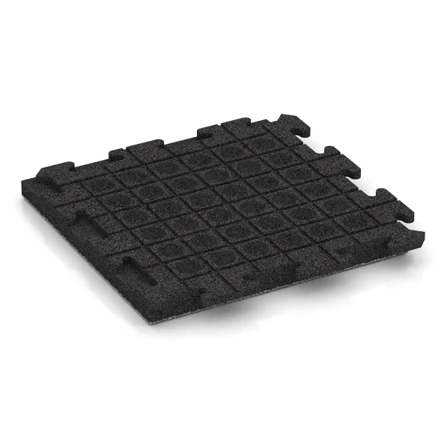 Aufsicht auf die Unterseite, also die Bodenseite von WARCO-Formteil 4628 - Terrassplatta Classic im Format 500 x 500 x 50 mm.