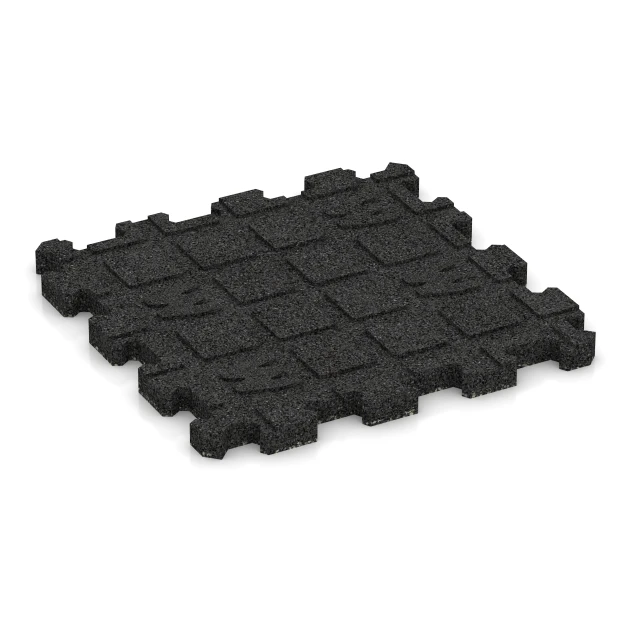 Aufsicht auf die Unterseite, also die Bodenseite von WARCO-Formteil 3724 - Fitnessmatta Premium 2 cm im Format 30,6 x 30,6 x 2 cm | 0,094 m².