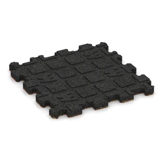 Aufsicht auf die Unterseite, also die Bodenseite von WARCO-Formteil 3852 - Poolplatta fogfri im Format 306 x 306 x 20 mm.