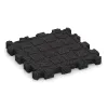 Aufsicht auf die Unterseite, also die Bodenseite von WARCO-Formteil 4267 - Gummiklickplatta im Format 306 x 306 x 30 mm.