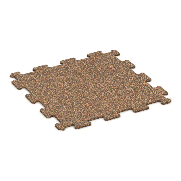 Aufsicht auf die Unterseite, also die Bodenseite von WARCO-Formteil 0886 - Fitnessgolv Kompakt im Format 485 x 485 x 8 mm | 0,235 m².