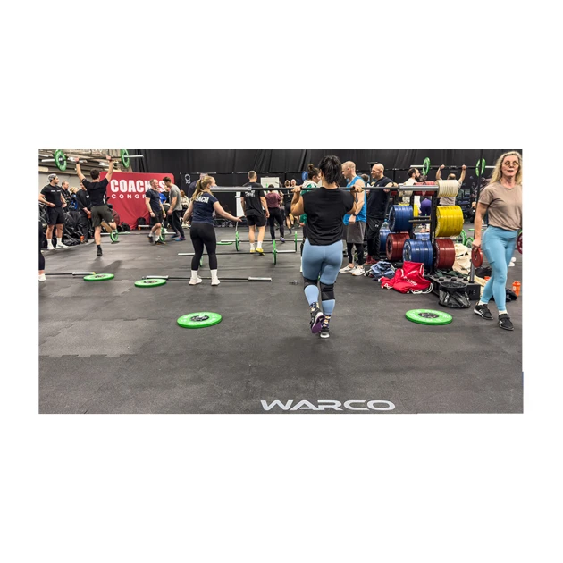 Aufsicht auf die Unterseite, also die Bodenseite von WARCO-Formteil 6191 - Hyresgolv Fitness Performance Elite im Format 15 × 20 m | 300 m².