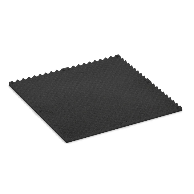 Aufsicht auf die Unterseite, also die Bodenseite von WARCO-Formteil 3782 - Fitness Performance Impact Träningsgolv im Format 100 × 100 × 3 cm.