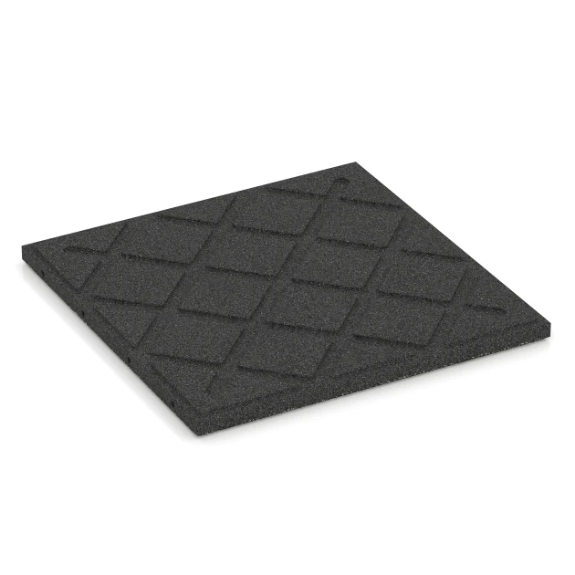Aufsicht auf die Unterseite, also die Bodenseite von WARCO-Formteil 6354 - Terrassplatta Classic im Format 50 x 50 x 3 cm.