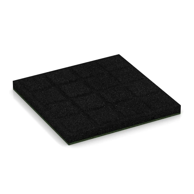 Aufsicht auf die Unterseite, also die Bodenseite von WARCO-Formteil 6261 - Fallskyddsplatta – 150 cm im Format 50 x 50 x 4,5 cm.