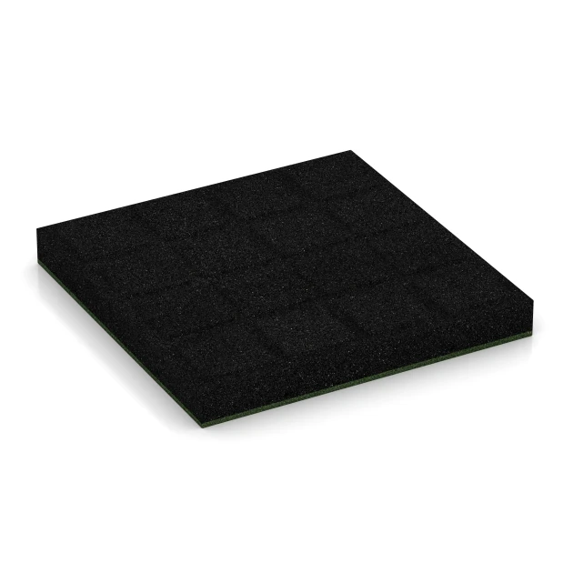Aufsicht auf die Unterseite, also die Bodenseite von WARCO-Formteil 6267 - Fallskyddsplatta – 180 cm im Format 50 x 50 x 6 cm.