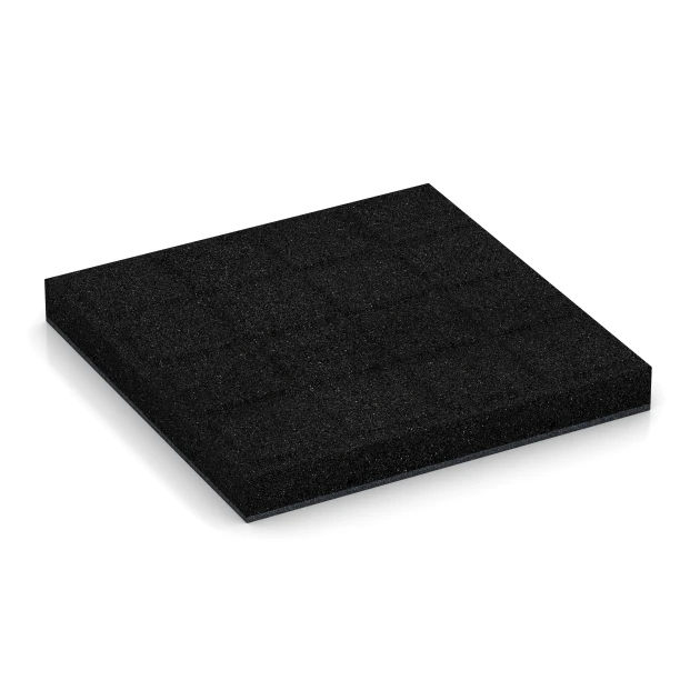 Aufsicht auf die Unterseite, also die Bodenseite von WARCO-Formteil 6269 - Fallskyddsplatta – 180 cm im Format 50 x 50 x 6 cm.