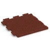 Aufsicht auf die Unterseite, also die Bodenseite von WARCO-Formteil 7053 - Terrassplatta i gummi Linea im Format 50 x 50 x 3 cm | 0,25 m².