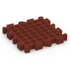 Aufsicht auf die Unterseite, also die Bodenseite von WARCO-Formteil 6310 - Fallskyddsplatta med pusselkoppling im Format 50 x 50 x 6 cm | 0,25 m².
