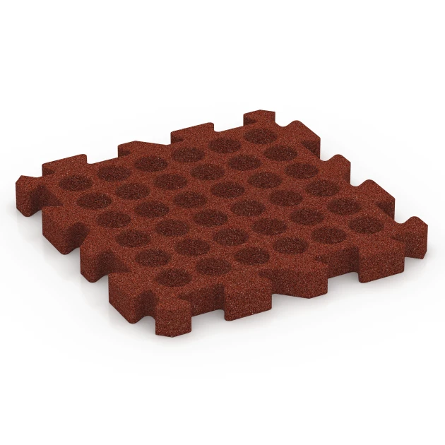 Aufsicht auf die Unterseite, also die Bodenseite von WARCO-Formteil 6402 - Fallskyddsplatta – 190 cm im Format 50 x 50 x 5 cm | 0,25 m².