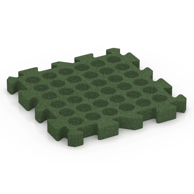 Aufsicht auf die Unterseite, also die Bodenseite von WARCO-Formteil 6403 - Fallskyddsplatta – 190 cm im Format 50 x 50 x 5 cm | 0,25 m².