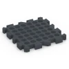Aufsicht auf die Unterseite, also die Bodenseite von WARCO-Formteil 6404 - Fallskyddsplatta – 190 cm im Format 50 x 50 x 5 cm | 0,25 m².