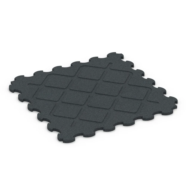 Aufsicht auf die Unterseite, also die Bodenseite von WARCO-Formteil 6323 - Golvskyddsmatta för gym im Format 102,5 x 102,5 x 2,5 cm | 1,05 m².