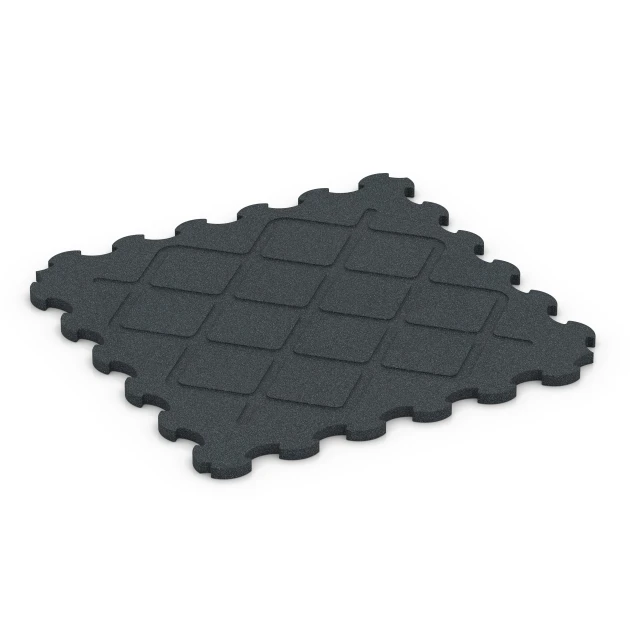Aufsicht auf die Unterseite, also die Bodenseite von WARCO-Formteil 6322 - Fitness Skyddsmatta im Format 102,5 x 102,5 x 3 cm | 1,05 m².