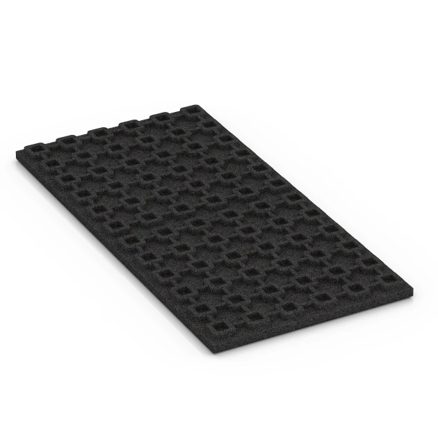 Aufsicht auf die Unterseite, also die Bodenseite von WARCO-Formteil 6385 - Stallmatta Komfort im Format 100 x 50 x 4 cm | 0,50 m².