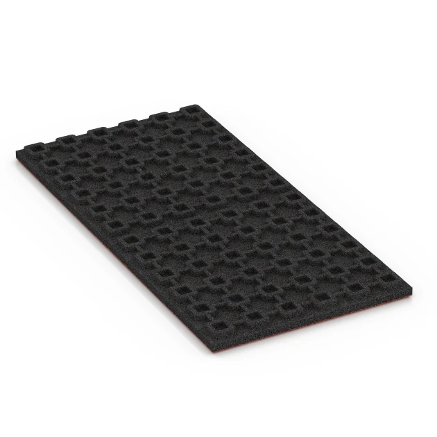 Aufsicht auf die Unterseite, also die Bodenseite von WARCO-Formteil 6386 - Stallmatta Komfort im Format 100 x 50 x 4 cm | 0,50 m².