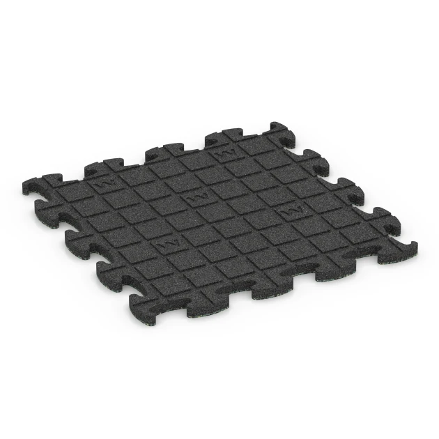 Aufsicht auf die Unterseite, also die Bodenseite von WARCO-Formteil 6825 - Fitness Active gymgolv im Format 46 x 46 x 1,8 cm.