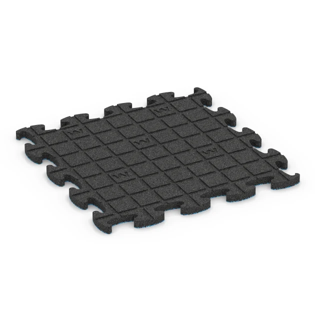 Aufsicht auf die Unterseite, also die Bodenseite von WARCO-Formteil 6866 - Fitness Max gymgolv im Format 44,6 x 44,6 x 1,8 cm.