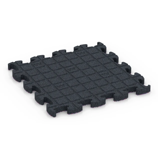Aufsicht auf die Unterseite, also die Bodenseite von WARCO-Formteil 6846 - Fitness Active gymgolv im Format 44,6 x 44,6 × 2,8 cm.