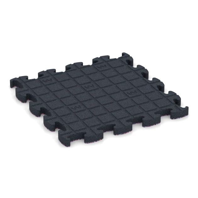 Aufsicht auf die Unterseite, also die Bodenseite von WARCO-Formteil 6882 - Fitness Max gymgolv im Format 44,6 x 44,6 × 2,8 cm.