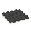 Aufsicht auf die Unterseite, also die Bodenseite von WARCO-Formteil 6822 - Balkongplatta gummi im Format 30 x 30 x 1,8 cm.