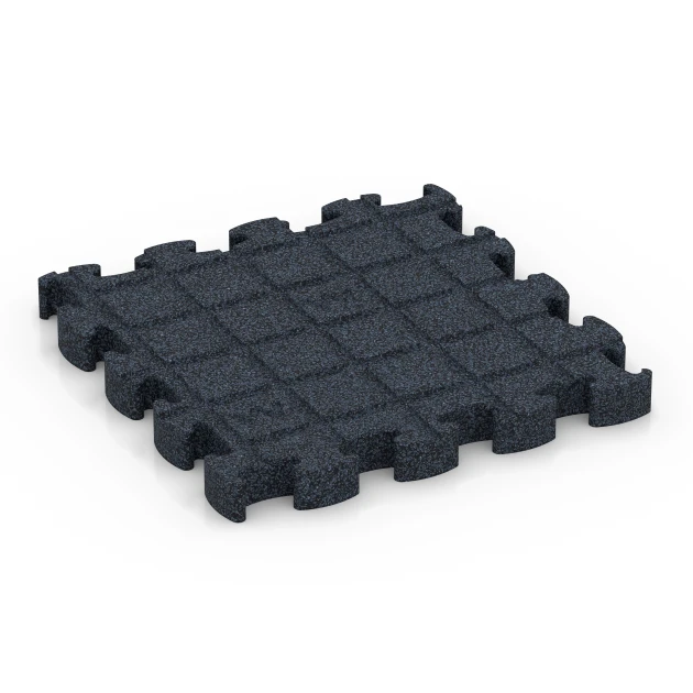 Aufsicht auf die Unterseite, also die Bodenseite von WARCO-Formteil 6959 - Fitness Premium träningsgolv im Format 28,9 x 28,9 x 2,8 cm.