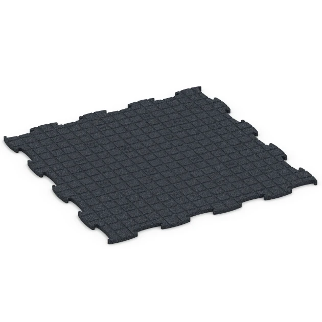 Aufsicht auf die Unterseite, also die Bodenseite von WARCO-Formteil 6962 - Fitness Premium träningsgolv im Format 99 x 99 x 1,8 cm.