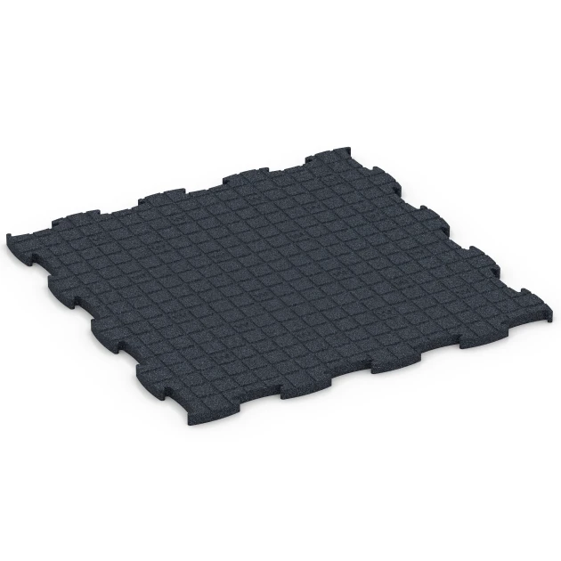 Aufsicht auf die Unterseite, also die Bodenseite von WARCO-Formteil 6963 - Fitness Premium träningsgolv im Format 99 x 99 x 2,8 cm.