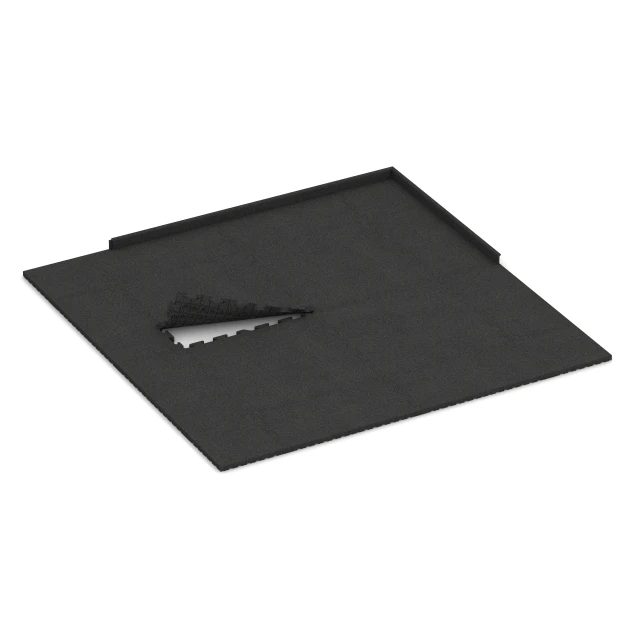 Typische Verlegung oder Einbausituation für den Artikel 3475 von WARCO - Spiel-Bodenbelag, Farbton Antracit in der Abmessung 100 x 100 x 4 cm | 1,00 m².