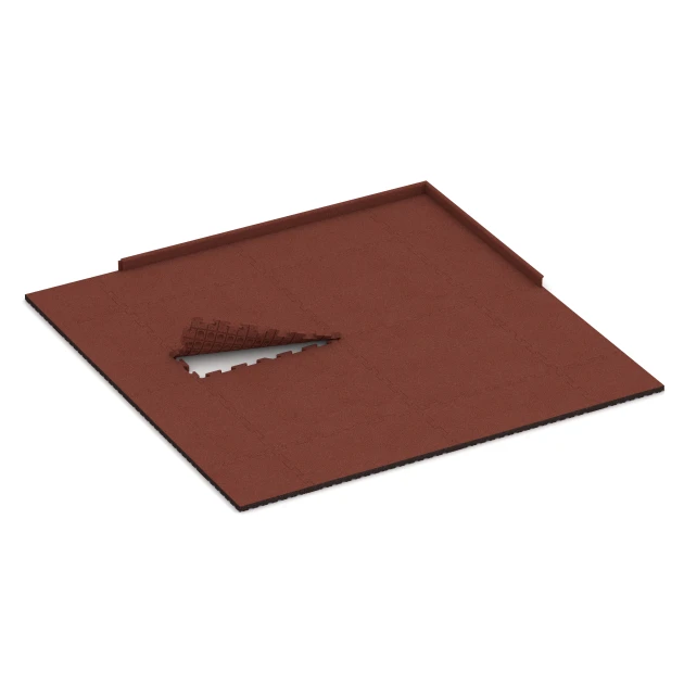 Typische Verlegung oder Einbausituation für den Artikel 3476 von WARCO - Spiel-Bodenbelag, Farbton Tegelröd in der Abmessung 100 x 100 x 4 cm | 1,00 m².