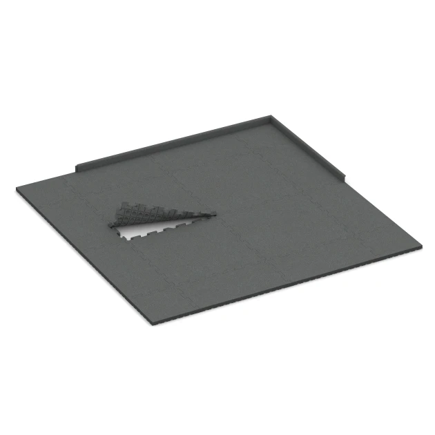 Typische Verlegung oder Einbausituation für den Artikel 3478 von WARCO - Spiel-Bodenbelag, Farbton Skiffergrå in der Abmessung 100 x 100 x 4 cm | 1,00 m².