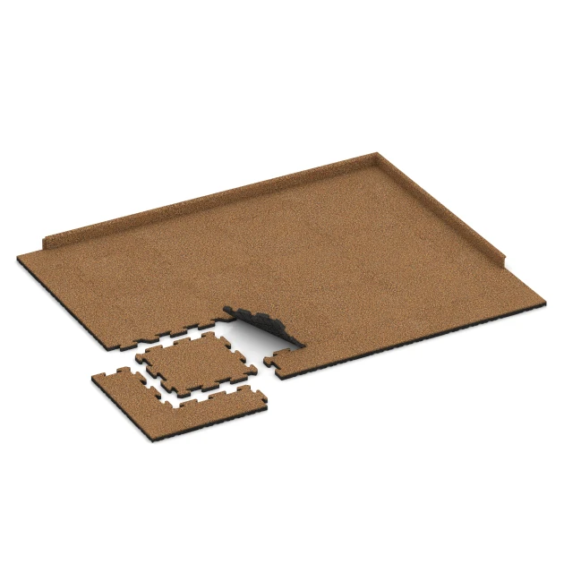 Typische Verlegung oder Einbausituation für den Artikel 2673 von WARCO - Hundgolvplatta, Farbton Terrakotta in der Abmessung 500 x 500 x 30 mm.