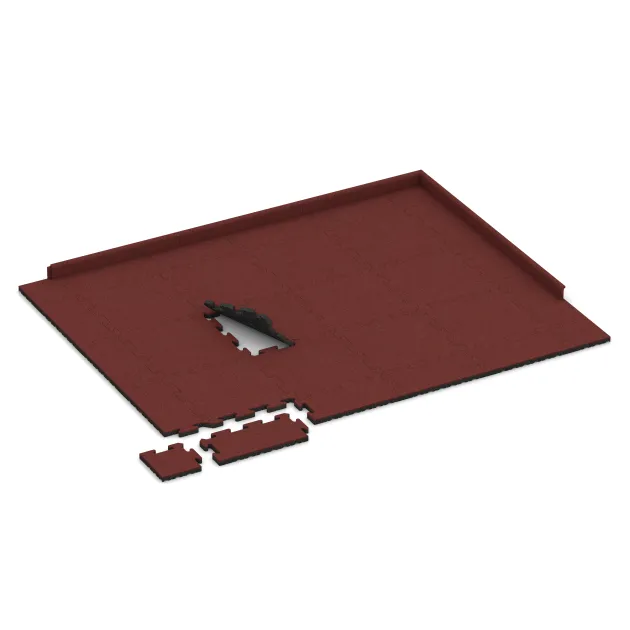 Typische Verlegung oder Einbausituation für den Artikel 5297 von WARCO - Poolplatta, Farbton Korallröd in der Abmessung 500 x 500 x 30 mm.