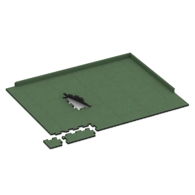 Typische Verlegung oder Einbausituation für den Artikel 5299 von WARCO - Poolplatta, Farbton Blekgreen in der Abmessung 500 x 500 x 30 mm.