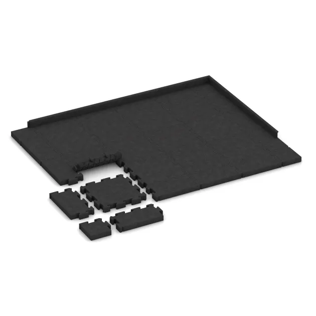 Typische Verlegung oder Einbausituation für den Artikel 3180 von WARCO - Utomhus trallplatta, Farbton Anthracite in der Abmessung 500 x 500 x 60 mm.