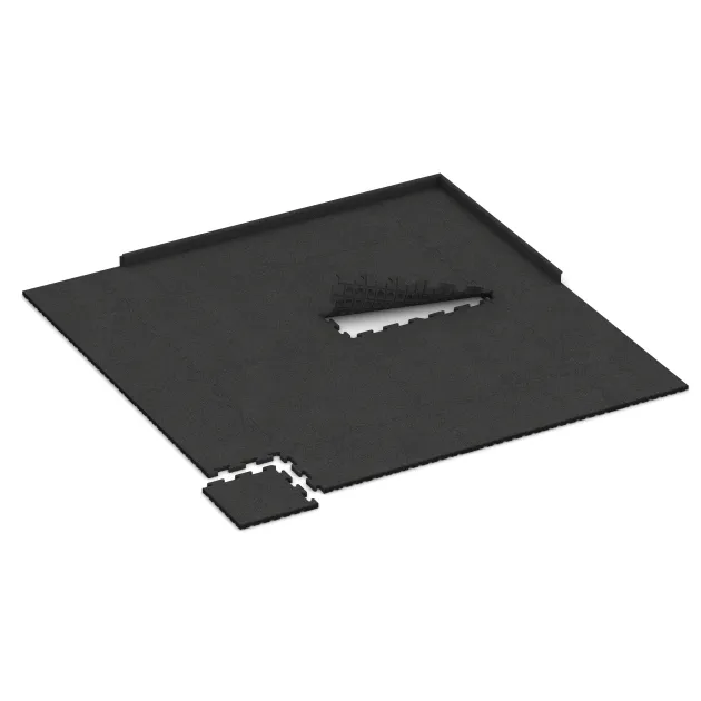 Typische Verlegung oder Einbausituation für den Artikel 5085 von WARCO - Hörnplatta HD, Farbton Anthracite in der Abmessung 485 x 485 x 30 mm.