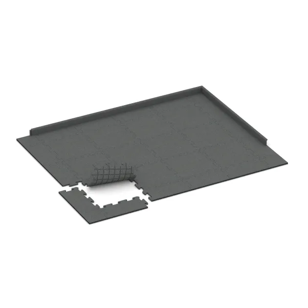 Typische Verlegung oder Einbausituation für den Artikel 3914 von WARCO - Hundgolvplatta, Farbton Skiffergrå in der Abmessung 500 x 500 x 18 mm.