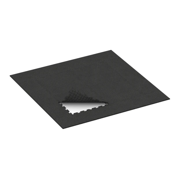 Typische Verlegung oder Einbausituation für den Artikel 0370 von WARCO - Träningsmatta 18 mm, Farbton Antracit in der Abmessung 100 x 100 x 1,8 cm | 1,00 m².